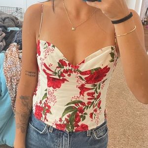 Reformation Liza floral tank 0